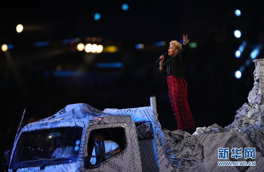 Performance at the Olympics closing ceremony. 