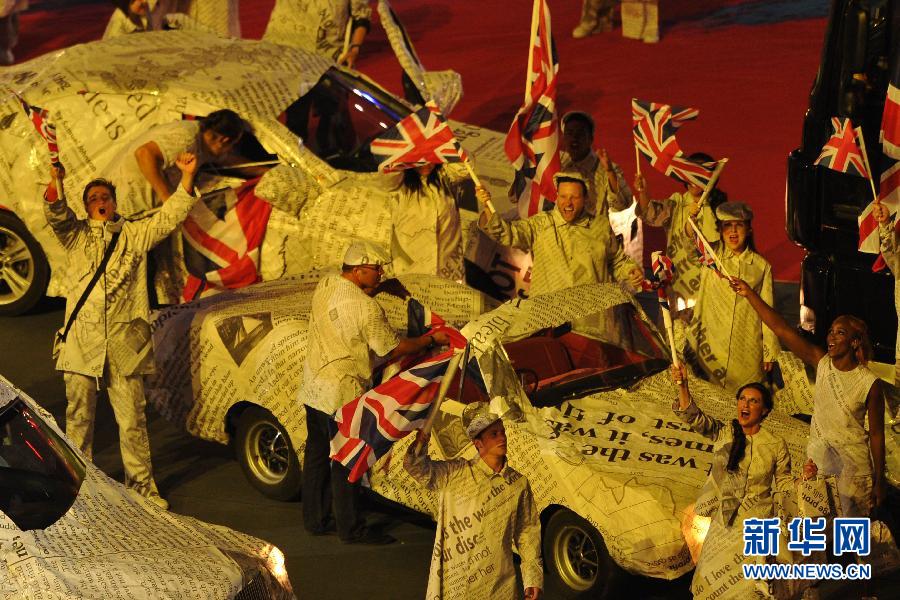 Performance at the Olympics closing ceremony. 