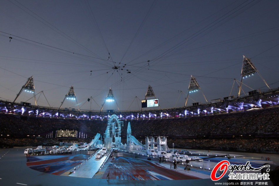 Spectacular view of closing ceremony. 