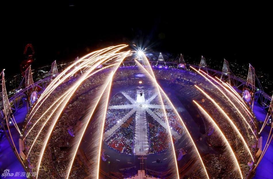 Spectacular view of closing ceremony. 