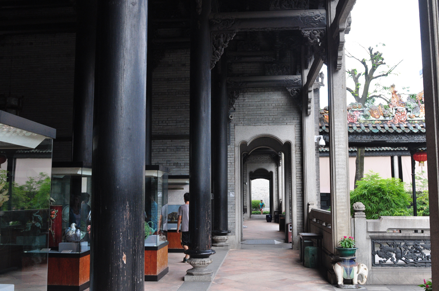 Established in 1894 during the Qing Dynasty, Chen Clan's Academy sits in western Guangzhou and holds a diverse collection of folk art. Chen Ancestral Hall, as it is known locally, is well-preserved, intricately decorated and the largest traditional building in Guangdong Province. [Chin.org.cn]