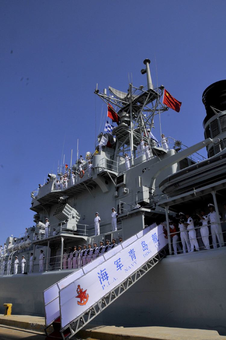 The Chinese navy&apos;s 11th escort fleet arrived in Israel&apos;s Haifa Port Monday, starting a four-day goodwill visit. The vessels were welcomed by Israeli navy&apos;s Haifa base commander Elyahu Sharvit and Chinese embassy officials. 