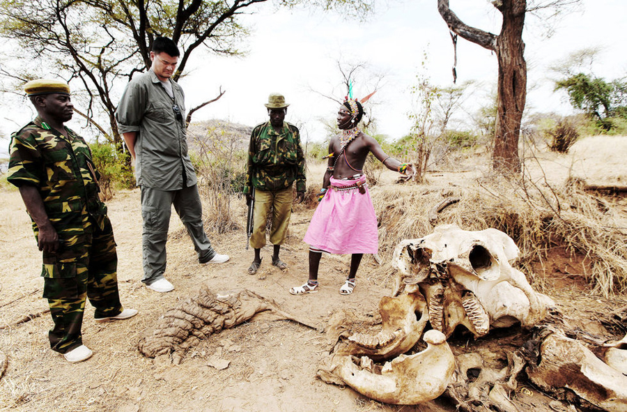 Retired NBA basketball player Yao Ming, an active supporter of wildlife conservation, is in Kenya to film a documentary on wild animals, to raise the international awareness of wild animal protection.