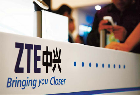 The United States International Trade Commission announced on Tuesday that it had launched a patent probe into Huawei Technologies Co Ltd and ZTE Corp, the latest of a series of blows to Chinese telecom gear makers in the US market. [Photo/China Daily]