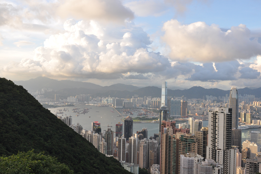 Known as one of the Hong Kong's most conspicuous landmark, The Peak is the best place to enjoy the colorful night scene of the surrounding city skyline, the famous Victoria Bay, towering skyscrapers and peaceful green hillsides.