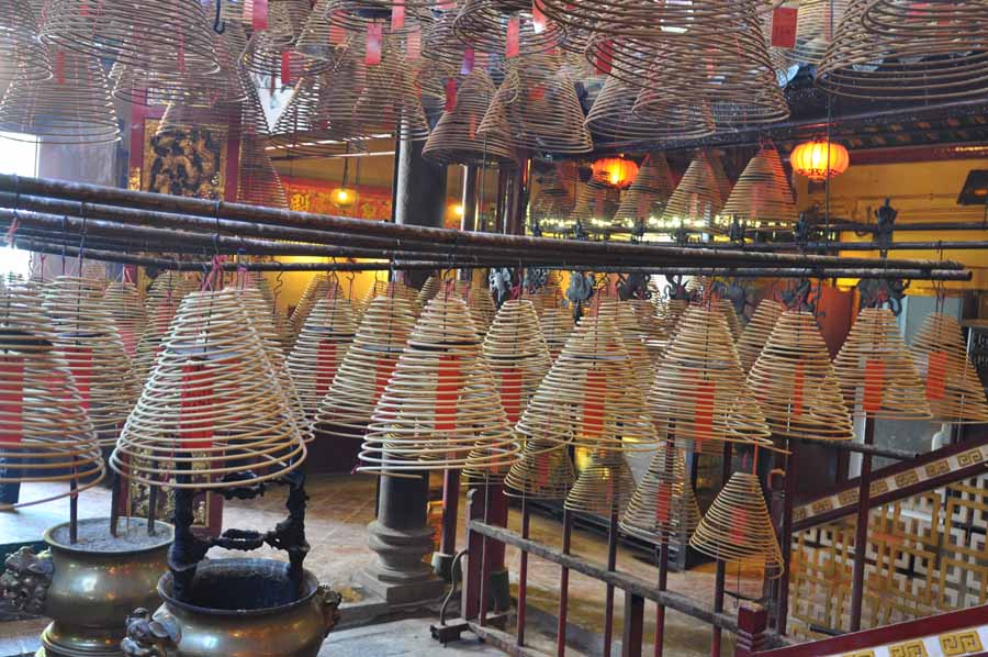 Built in the 1840s, Man Mo Temple is the one of the oldest and most important temple on Hong Kong Island. It is located at the intersection of Hollywood Road and Ladder Street. The words Man Mo mean 'civil' and 'military'. The temple is dedicated to two deities: Man, the god of literature, and Mo, the god of war. [China.org.cn]