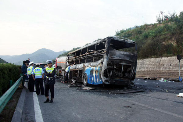 At least 36 killed in NW China road accident