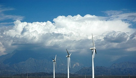 Wind Power in Xinjiang region. [File photo] 