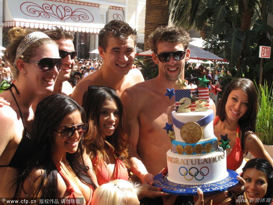 Michael Phelps marked the end of his competitive swim career with a wild pool party in Las Vegas on Sept. 2, 2012.