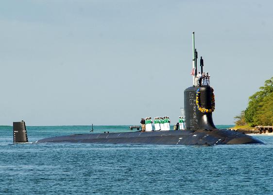 U.S. nuclear-powered submarine, USS Hawaii (SSN 776) [File photo] 