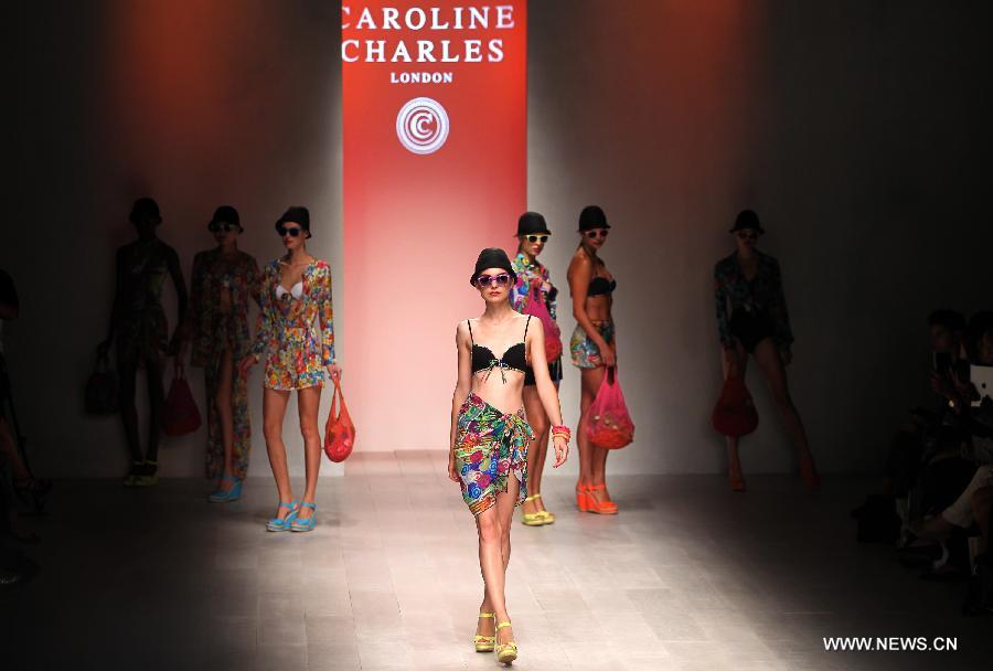 Caroline Charles creations at London Fashion Week