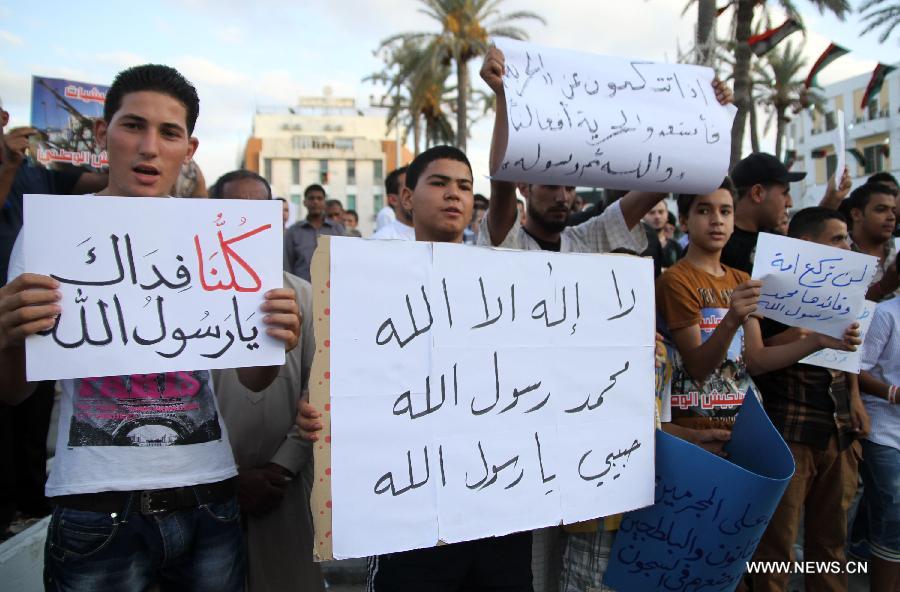 Muslims in Arab countries protest against U.S. anti-Islam movie