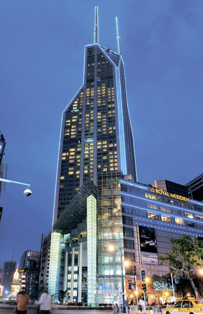 Shanghai Shimao International Plaza, one of the 'top 10 over-priced buildings in China' by China.org.cn.