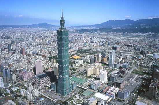 Taipei 101,one of the 'Top 10 attractions in Taiwan, China' by China.org.cn.