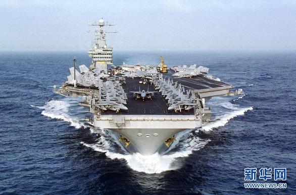 U.S. aircraft carrier Dwight D. Eisenhower [Xinhua]