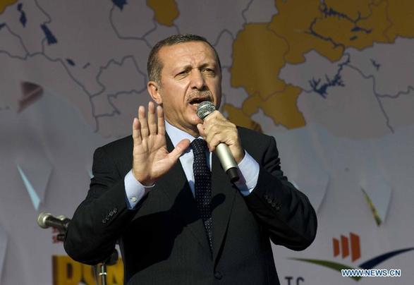 Turkish Prime Minister Recep Tayyip Erdogan speaks during a gathering in Istanbul on Oct. 5, 2012.