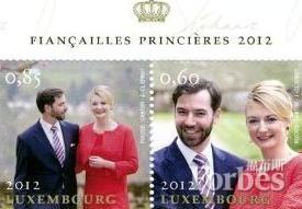 The commemorative stamp of royal wedding