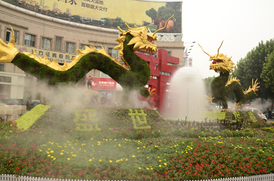 Shandong celebrates holidays with flowers