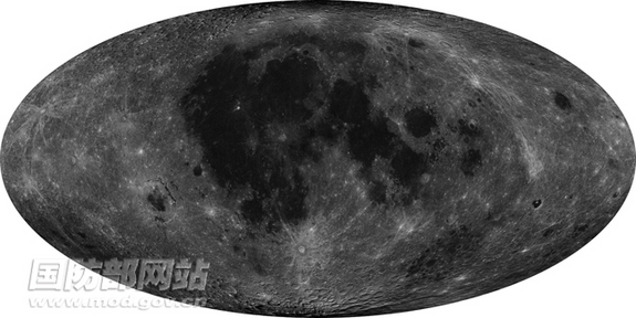 This complete high-resolution map of the moon taken by China's Chang'e 2 lunar orbiter was unveiled on Feb. 6, 2012. [File Photo]