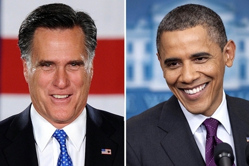U.S. President Barack Obama and his Republican challenger Mitt Romney 