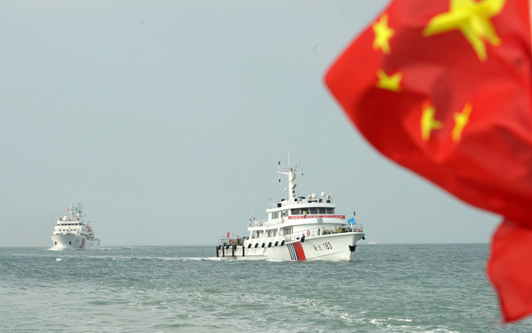 The maritime safety administrations of three provinces and one autonomous region - Guangxi, Guangdong, Fujian and Hainan - launch their first joint patrol in the South China Sea on Wednesday. Haixun 31, one of China's largest patrol ships, is part of the five-day patrol fleet. [Photo/Xinhua] 
