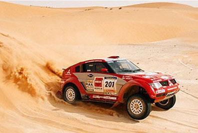 The rally lasts 14 days and will see cars, motorbikes, trucks and quads race across sandy terrain. 