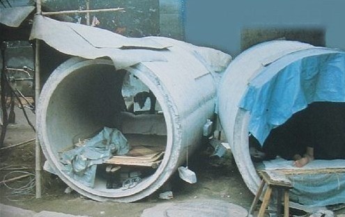 Two earthquake shelters that were built in Beijing after a devastating earthquake struck Tangshan in 1976.