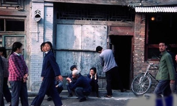 People on a street corner.