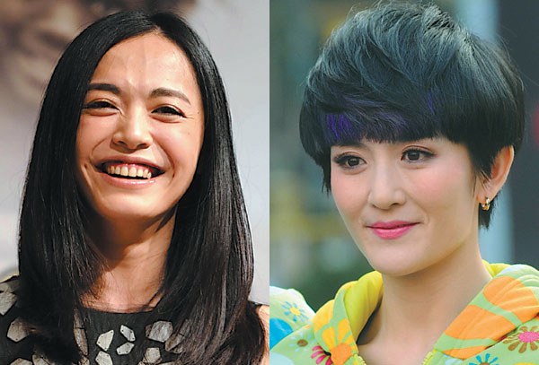 TV hostess Xie Na (right) briefly surpasses actress Yao Chen as 'queen of weibo.'
