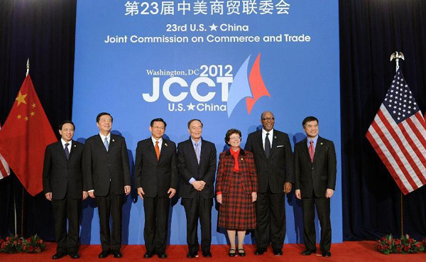 Chinese Vice Premier Wang Qishan attends the opening ceremony of the 23rd Session of China-US Joint Commission on Commerce and Trade (JCCT), in Washington, the United States, Dec 19, 2012.