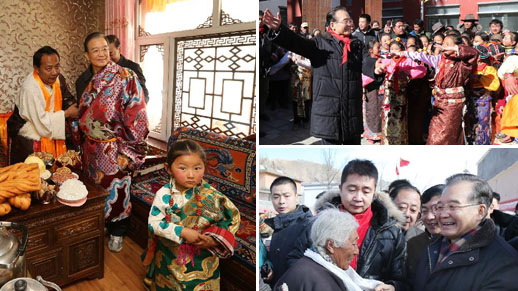 Wen Extends New Year Greetings To Quake Hit Yushu Residents China Org Cn