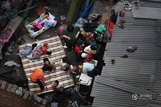 Children living at the Lankao county orphanage, in Central China's Henan province. 