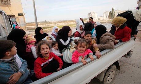 Civilians flee after tanks enter the northwestern city of Idlib. [Xinhua Photo]