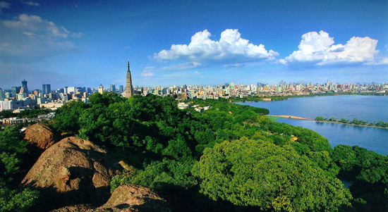 Hangzhou, Zhejiang Province, one of the 'top 10 happiest cities in China of 2012' by China.org.cn.