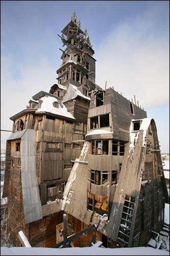 Sutyagin House, Russia, one of the 'top 10 most dangerous structures in the world' by China.org.cn.