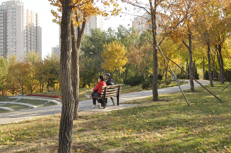 Photo shows the beautiful scenery in Beixiaohe Park, Chaoyang District, Beijing. [by Jiang Jiang/ China.org.cn]