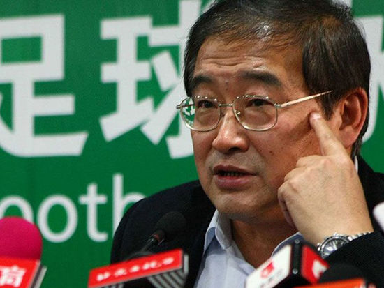  Wei Di, China’s former soccer chief, at a news conference.