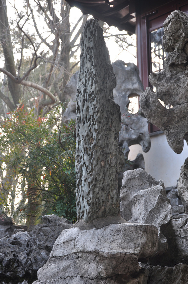 Located at the northeast of Suzhou, Jiangsu Province, the Lion Grove Garden is famous for the Taihu rocks in various shapes which are said to resemble lions, especially the large and labyrinthine grotto of rocks at the garden's center.