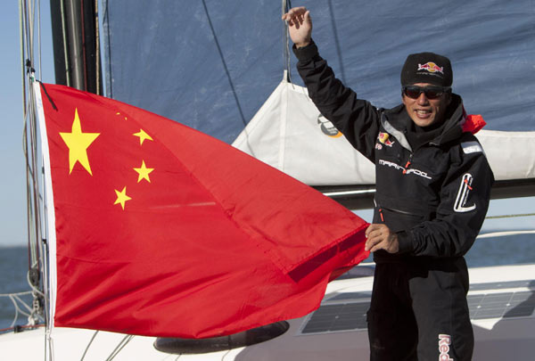 Solo world sailor Guo Chuan finishes half voyage