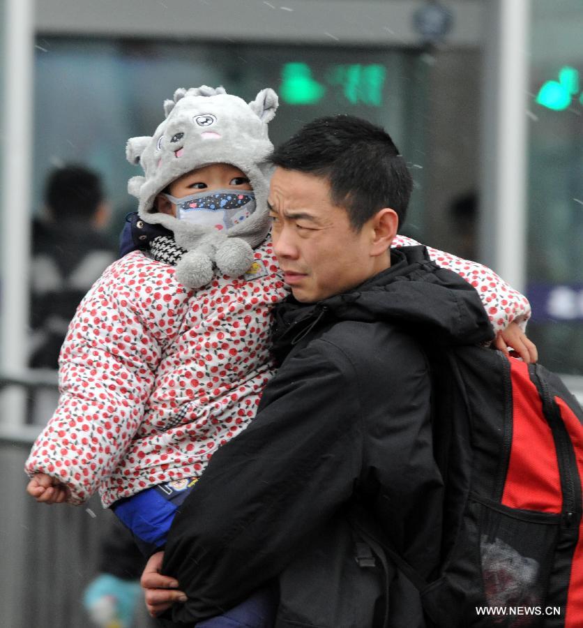 Many children travel with their families during the 40-day Spring Festival travel rush which started on Jan. 26. 