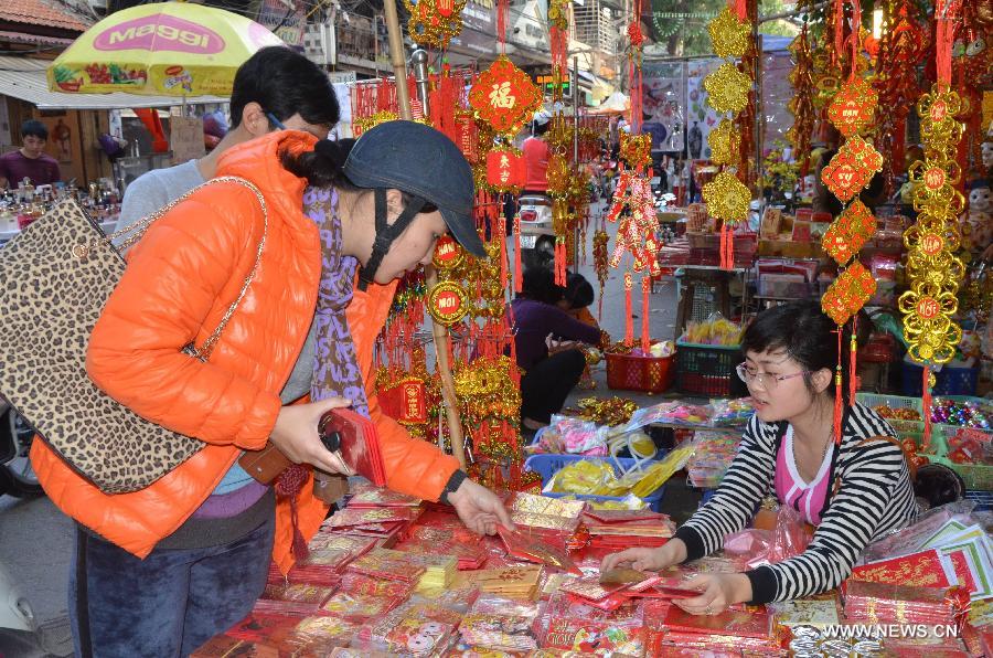 Lunar New Year festival preparation in Vietnam