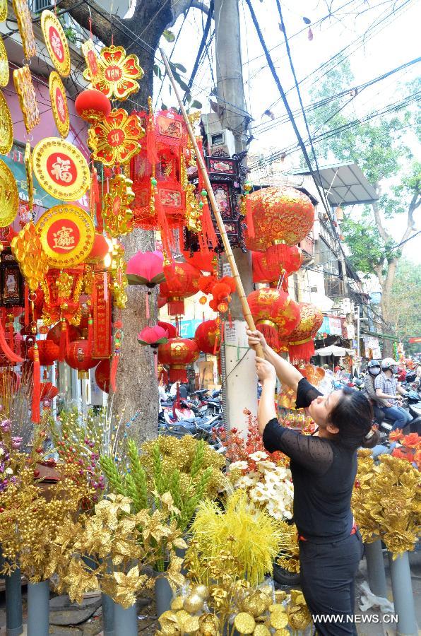 Lunar New Year festival preparation in Vietnam