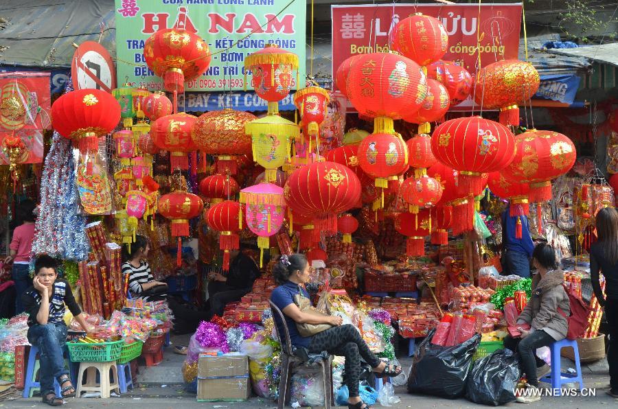 Lunar New Year festival preparation in Vietnam