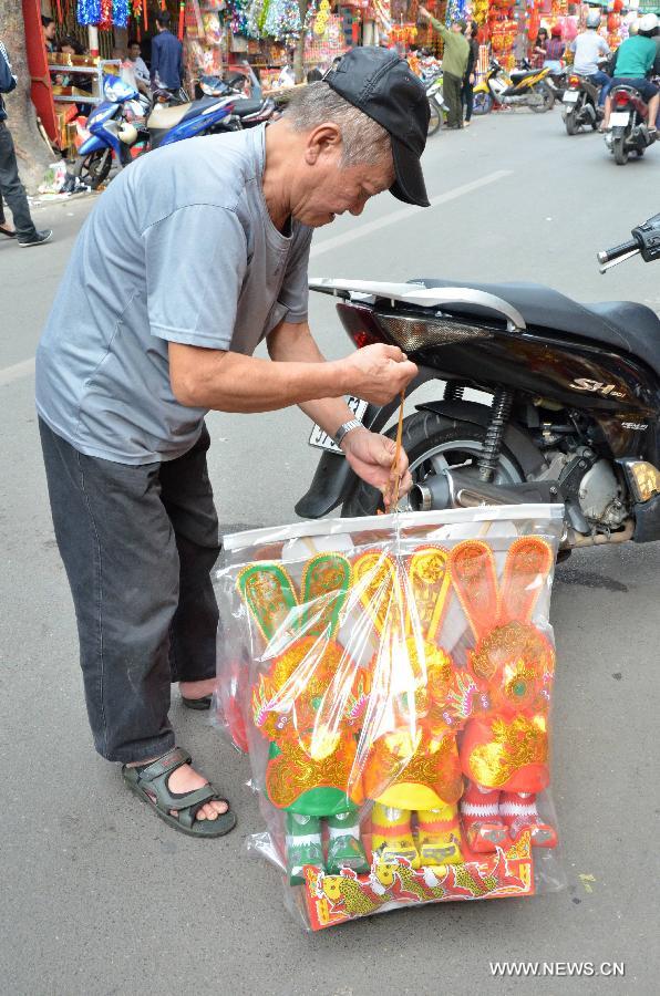 Lunar New Year festival preparation in Vietnam