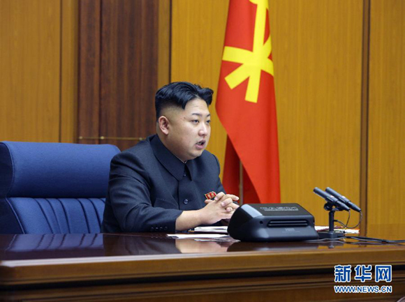 Top leader of the Democratic People's Republic of Korea (DPRK) Kim Jong Un called for strengthening the military to defend the country's security and sovereignty, the official news agency KCNA reported Sunday.