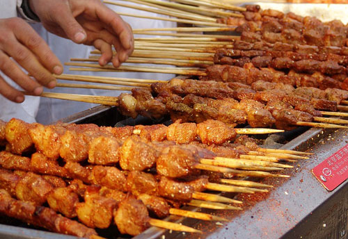 Lamb kebab skewers