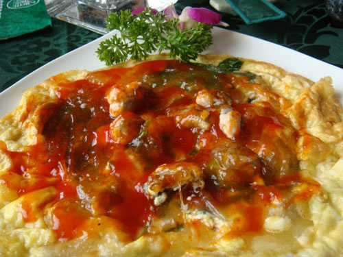 Oyster omelet