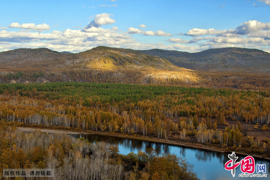 A general view shows the Moerdaoga National Forest Park in the Greater Khingan Range of North China's Inner Mongolia Autonomous Region.