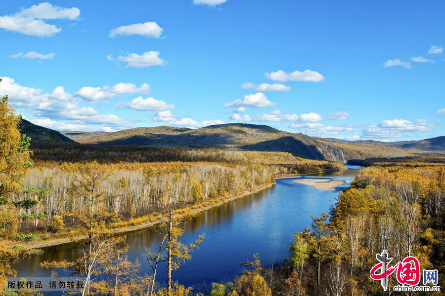 A general view shows the Moerdaoga National Forest Park in the Greater Khingan Range of North China's Inner Mongolia Autonomous Region.