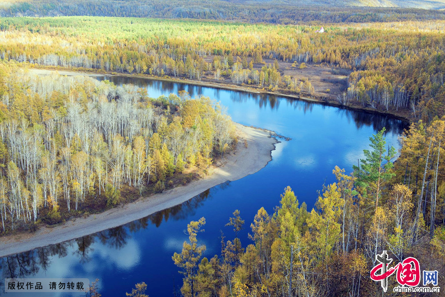 A general view shows the Moerdaoga National Forest Park in the Greater Khingan Range of North China's Inner Mongolia Autonomous Region.